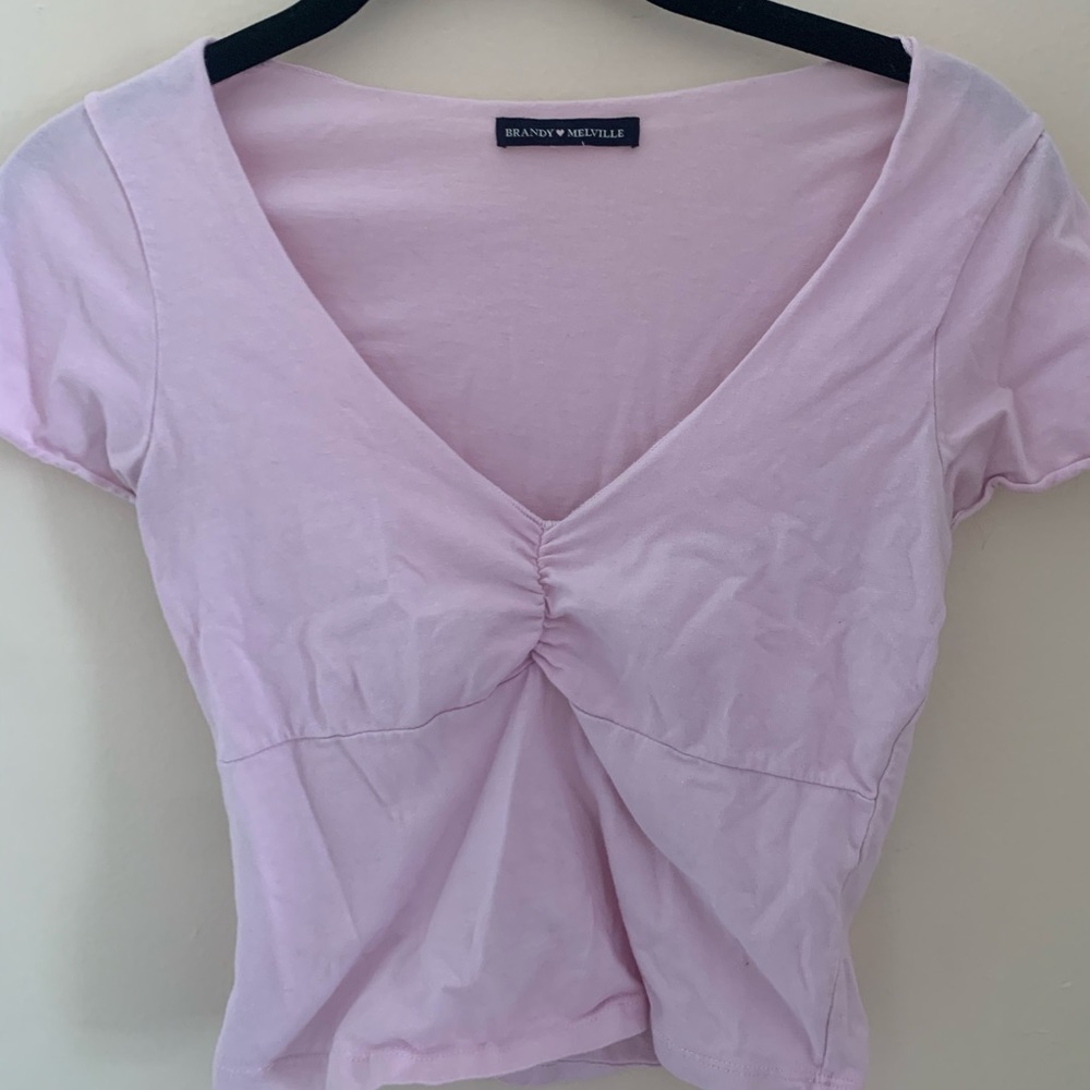 Pink Brandy Melville short sleeve top